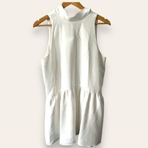 Elizabeth & James  White peplum dress L